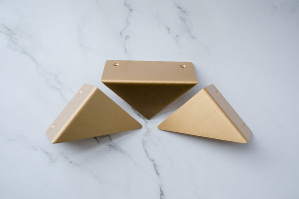 Corbridge Brass Triangle Cabinet Handle