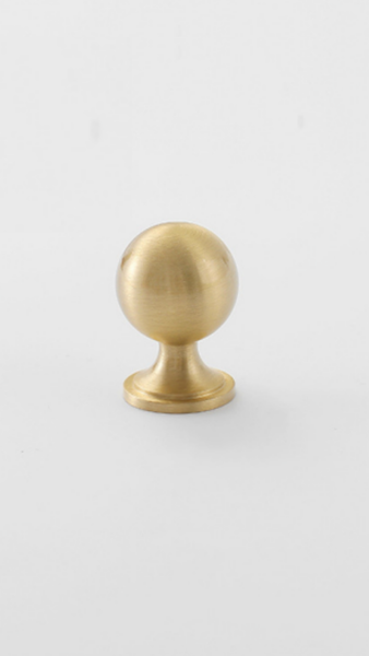 Acton Brass Round Knob - Antique Brass