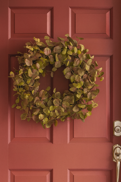 Gold Autumn Eucalyptus Leafy Wreath