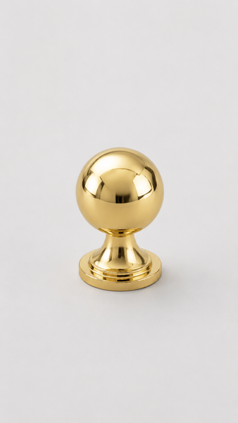 Acton Brass Round Knob - Antique Brass