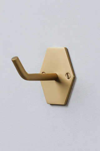 Dissington Brass Hexagon Wall Hook