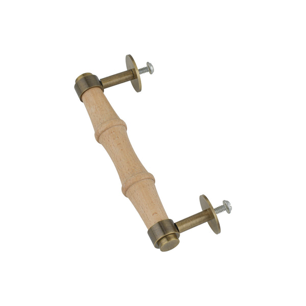 Thrunton Wood & Antique Brass Cabinet Handle