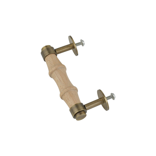 Thrunton Wood & Antique Brass Cabinet Handle