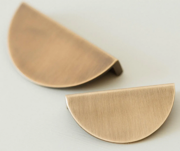 Bardon Antique Brass Half Moon Lip Handle