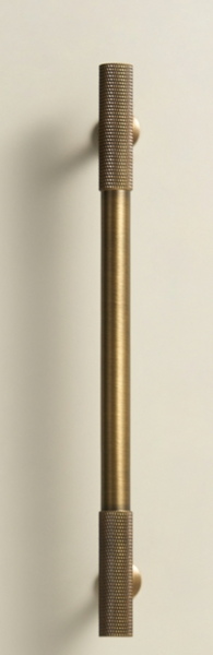 Kirkharle Knurled Antique Brass Handle