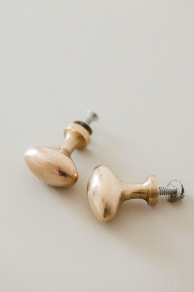 Brass Unlacquered Mushroom Knob
