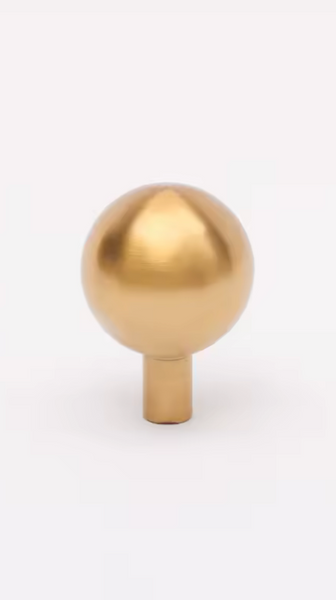 Bilton Brass Ball Round Knob - Brushed Brass