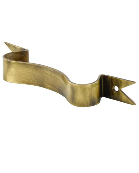 Ribbon Brass Cabinet Handle – 96mm Antique Brass