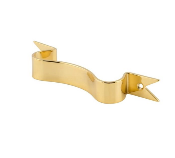 Ribbon Brass Cabinet Handle – 96mm Antique Brass