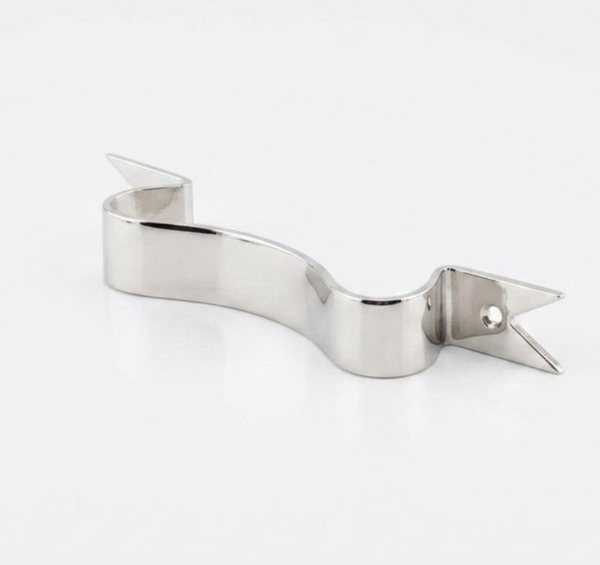 Ribbon Brass Cabinet Handle – 96mm Antique Brass