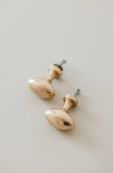 Brass Unlacquered Mushroom Knob