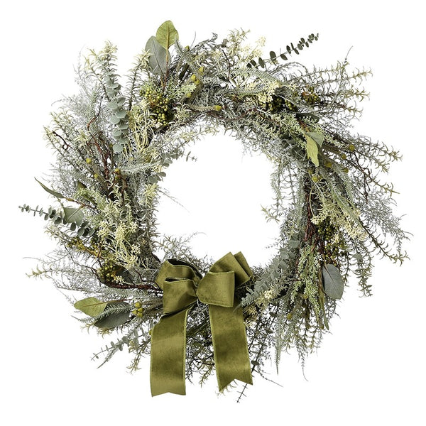 Green Wreath with Ribbon