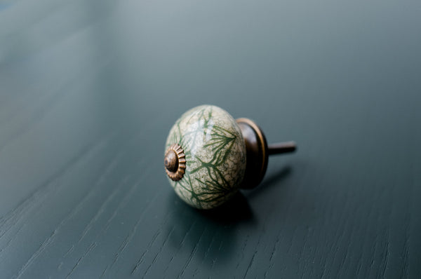 Green Patterned Knobs