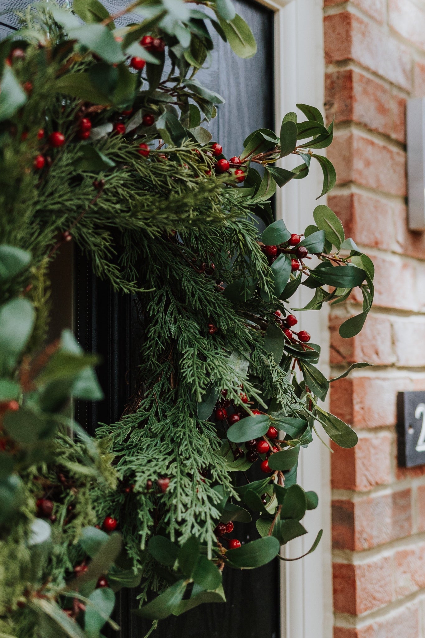 Green Foliage And Red Berry Wreath