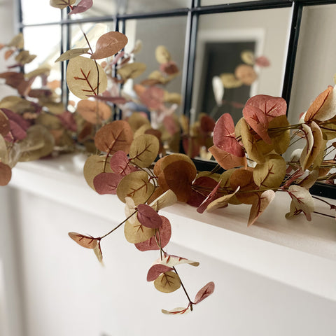 Green and Pink Eucalyptus Leaf Garland