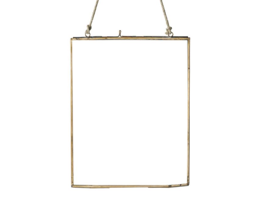 Copper Metal Photo Frame with String Portrait