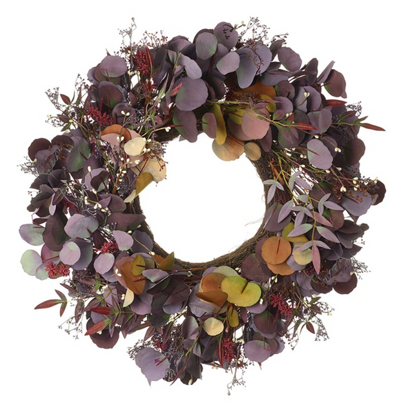 Autumn Purple Russet Foliage Wreath