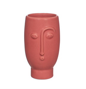 Red Face Bud Vase