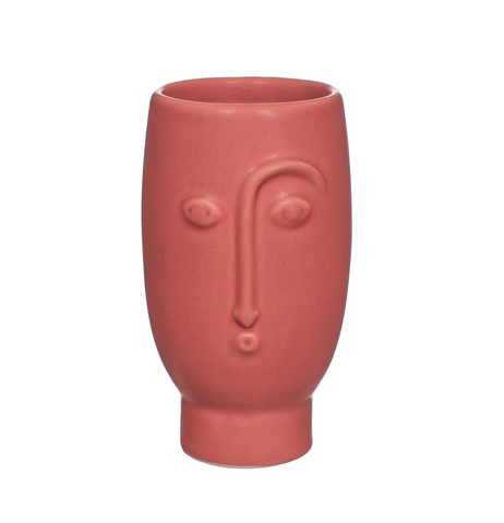 Red Face Bud Vase