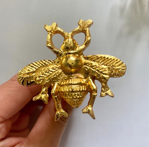 Gold Bumble Bee Drawer Knob