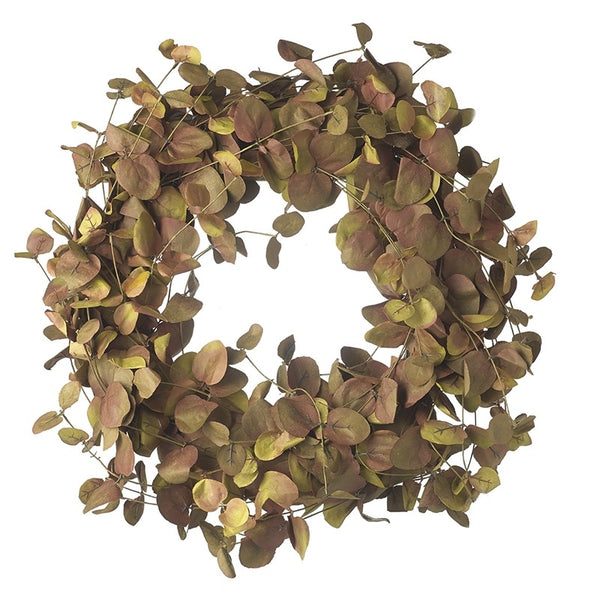 Gold Autumn Eucalyptus Leafy Wreath
