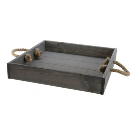 Industrial Grey Square Wooden Tray